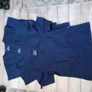 3 Tafford Uniform Navy Blue Nurse Scrub Tops XS